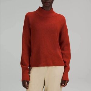Lululemon Merino Wool Blend Turtleneck Sweater in Cayenne Size 4